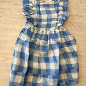 COPY - Morley Blue and White Checkered girls  Dress